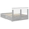 vidaXL Bed Frame with Drawer Grey Sonoma 140 x 190 cm Engineered Wood