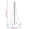 vidaXL Christmas Tree with Spike Cold White 200 LEDs 180 cm