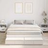 vidaXL Storage Bed Frame with Drawer White 160 cm Engineered Wood