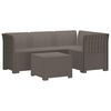 vidaXL 4-Seater Garden Sofa Rattan Look PP Light Grey