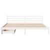 vidaXL Bed Frame without Mattress White 200x200 cm Solid Wood Pine