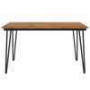 vidaXL Garden Table with Hairpin Legs 140x80x75 cm Solid Wood Acacia