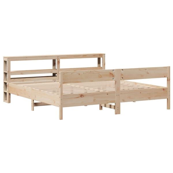 vidaXL Bed Frame without Mattress 200x200 cm Solid Wood Pine