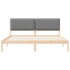 vidaXL Bed Frame with Upholstered Headboard Light Grey 180 x 200 cm