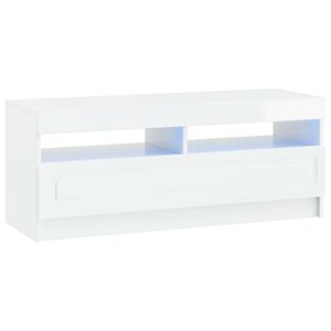 vidaXL LED TV Cabinet High Gloss White Engineered Wood
