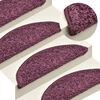 vidaXL Stair Mats 15 pcs 65x21x4 cm Dark Purple Half Round Large