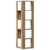 vidaXL Corner Bookcase 5-Tier Artisian Oak 50x50x179 cm Engineered Wood
