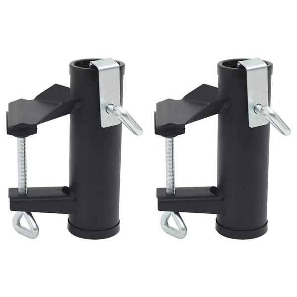 vidaXL Umbrella Clamps for Balcony 2 pcs 25-38 mm Steel