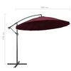 vidaXL Hanging Garden Parasol Burgundy 3 m Aluminium Pole