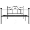 vidaXL Bed Frame without Mattress Black Metal 160x200 cm