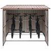 vidaXL Bike Shed 3 pcs Brown 215 x 206 x 157 cm Metal