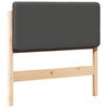 vidaXL Upholstered Headboard Brown and Dark Grey 75 cm Solid Pine Wood