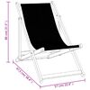 vidaXL Folding Beach Chairs 2 pcs Black Aluminium and Textilene