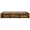 vidaXL Bed Frame with Drawers without Mattress Smoked Oak 160x200 cm
