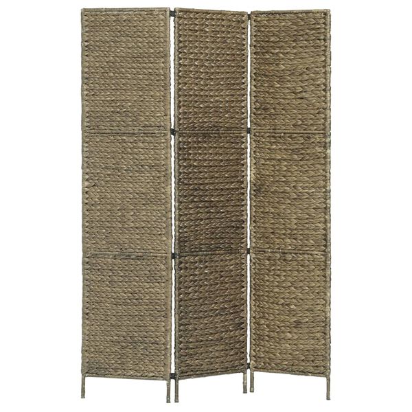 vidaXL 3-Panel Room Divider Brown 116x160 cm Water Hyacinth