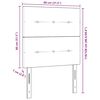 vidaXL Headboard Height Adjustable Dark grey 80 cm Fabric