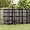 vidaXL Outdoor Dog Kennel Steel 11.06 m&sup2;