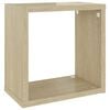 vidaXL Wall Cube Shelves 2 pcs Sonoma Oak 26x15x26 cm