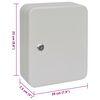 vidaXL Key Box with Lock White 20 x 7.5 x 25 cm Steel