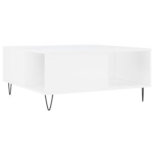 vidaXL Coffee Table White 80x80x36.5 cm Engineered Wood