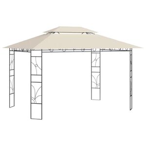 vidaXL Gazebo | Cream | Steel | Large | Gazebo | Rectangular | Traditional