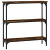 vidaXL Console Table Smoked Oak 75x22,5x75 cm Engineered Wood