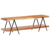 vidaXL TV Cabinet | Natural wood | Solid Acacia wood with powder-coated iron