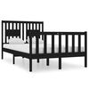 vidaXL Bed Frame without Mattress Black 120x190 cm Solid Wood
