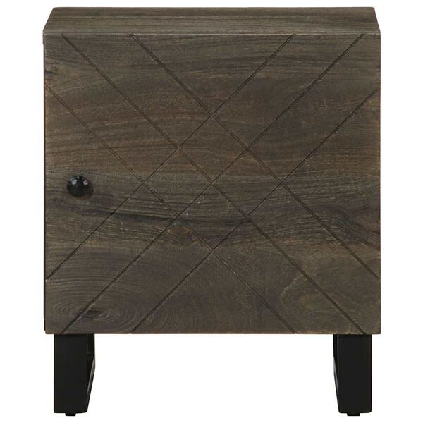 vidaXL Bedside Cabinet Black 40x33x46 cm Solid Wood Mango