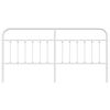 vidaXL Metal Replace Headboard White 200 cm