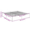 vidaXL Bed Frame without Mattress White 180x200 cm Super King