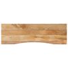 vidaXL Desk Top with Curve 160x50x2,5 cm Solid Wood Rough Mango