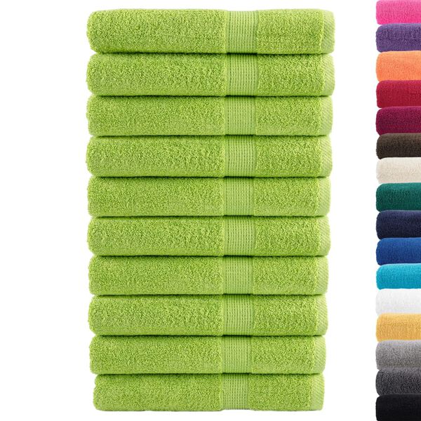 vidaXL Premium Sauna Towels SOLUND 10 pcs Apple Green 80x200 cm 600 gsm