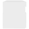 vidaXL Bedside Cabinet & LED Lights 2 pcs White 60x35x40 cm Engineered Wood