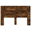 vidaXL Headboard Cabinet with LED Smoked Oak 160 x 16.5 x 103.5 cm