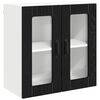 vidaXL Wall Glass Cabinet LUCCA Black Oak 60 x 31 x 60 cm