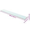 vidaXL Shelves 2 pcs Panel Glass Clear 100x15 cm