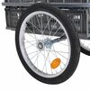 vidaXL Bike Trailer with 50 L Foldable Transportbox Grey 150 kg