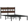 vidaXL Bed Frame without Mattress with Headboard Brown Oak 120x200 cm