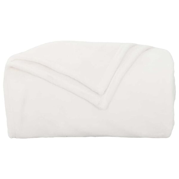 vidaXL Throw Blanket White 130 x 150 cm Fleece