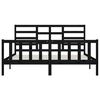 vidaXL Bed Frame without Mattress Black 200x200 cm Solid Wood Pine