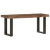 vidaXL Bench | Brown and black | Solid reclaimed wood, powder-coated steel