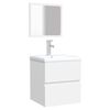 vidaXL Bathroom Cabinet with Mirror White Engineered Wood