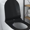 vidaXL Toilet Seat Adjustable Black 48.5 x 36 x 5 cm Polypropylene