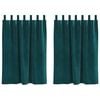 vidaXL Blackout Curtains 2 pcs Dark Green 140 x 140 cm Velvet