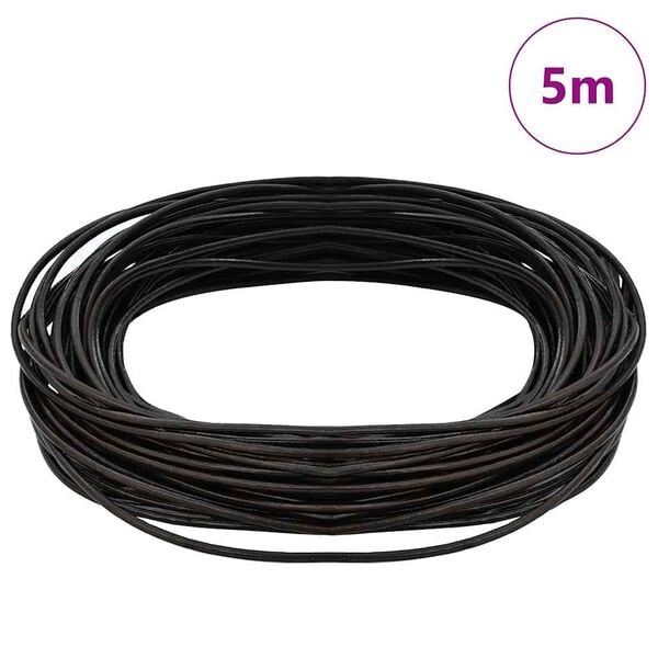 vidaXL Leather Cord Dark Brown &Oslash;1.5 mm x 5 m Leather