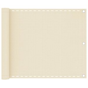 vidaXL Balcony Screen Cream 75x300 cm HDPE