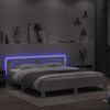 vidaXL Bed Frame with LED without Mattress White 160x200 cm