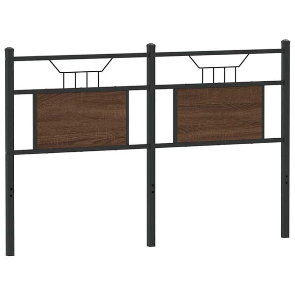 vidaXL Replace Headboard Brown Oak 137 cm Engineered Wood and Steel
