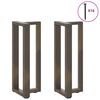 vidaXL Console Table Legs T-Shaped 2 pcs Black 25x28x(72-73) cm Steel